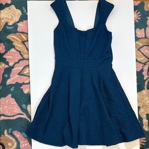 Ixiah Blue Fit and Flare Mini Dress